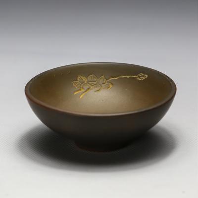 广西钦州坭兴陶茶盏 茶杯 纯手工品茗杯茶 功夫茶杯茶具