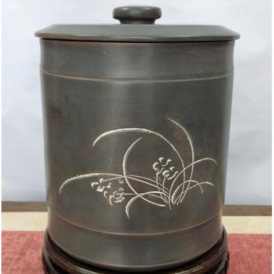 钦州坭兴陶九饼茶叶罐储物罐